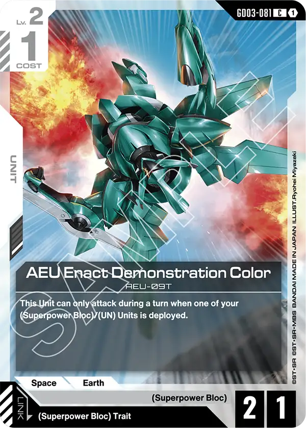 AEU Enact Demonstration Color GD03-081