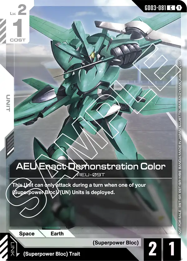 AEU Enact Demonstration Color GD03-081