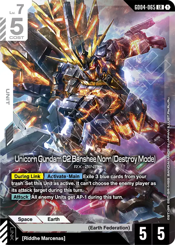 Unicorn Gundam 02 Banshee Norn (Destroy Mode) GD04-065