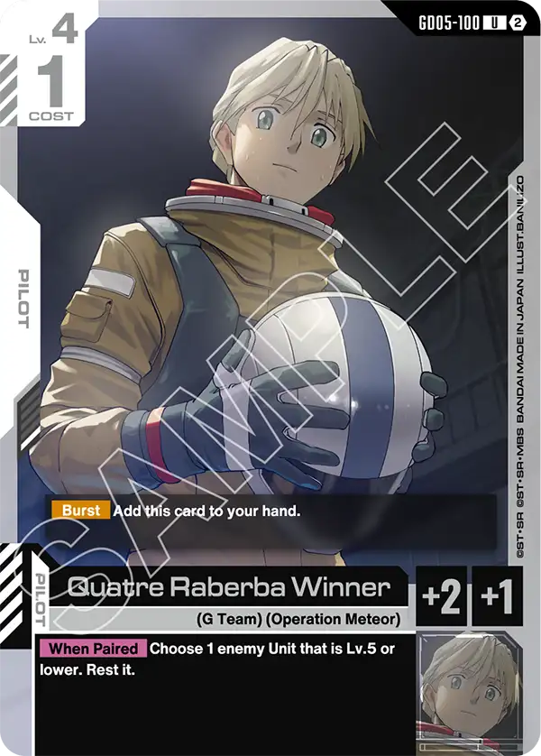 Quatre Raberba Winner GD05-100
