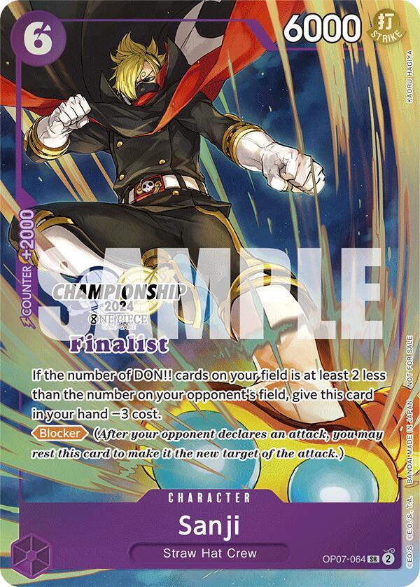 Sanji (Championship 2024 Finalist Card Set) OP07-064