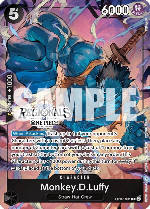 Monkey.D.Luffy (091) (Online Regional 2024 Vol. 3) OP07-091