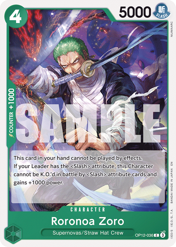 Roronoa Zoro (036) OP12-036