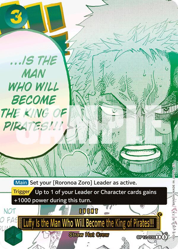 Luffy Is the Man Who Will Become the King of Pirates!!! OP12-039