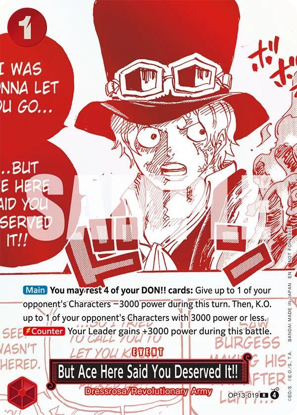 But Ace Here Said You Deserved It!! OP13-019