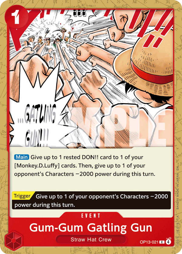 Gum-Gum Gatling Gun OP13-021