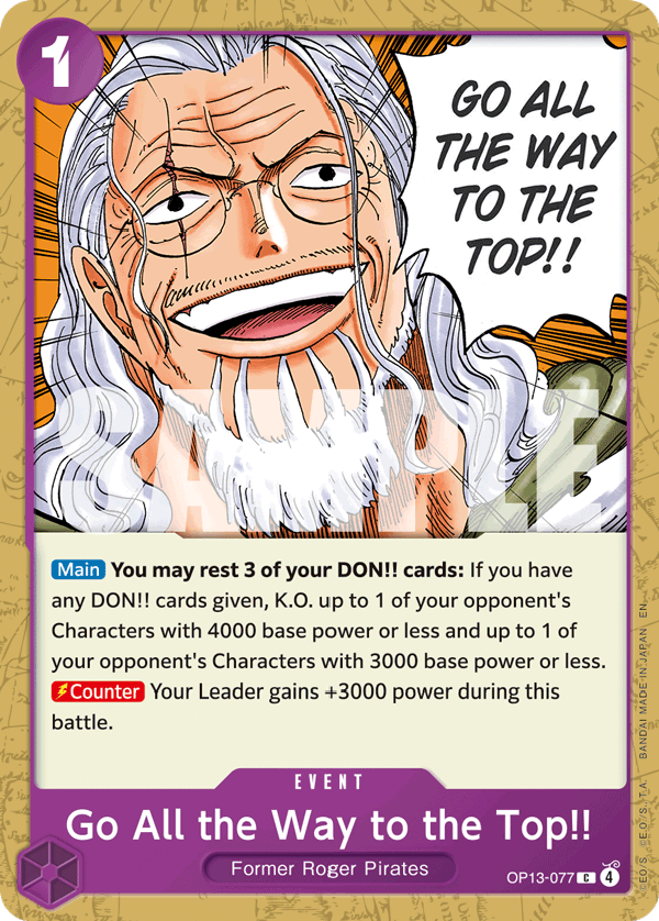 Go All the Way to the Top!! OP13-077