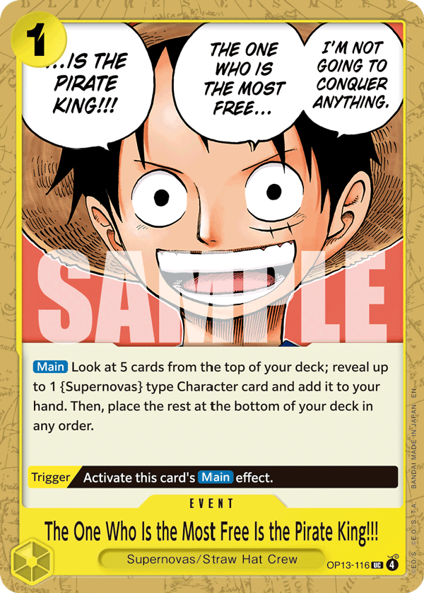 The One Who Is the Most Free Is the Pirate King!!! OP13-116