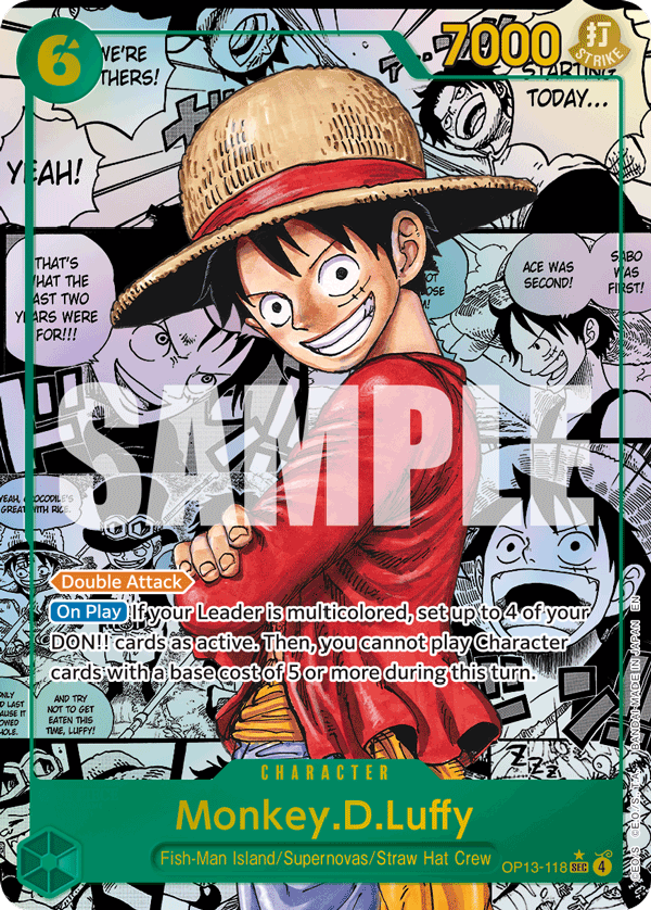 Monkey.D.Luffy (118) (Super Alternate Art) OP13-118