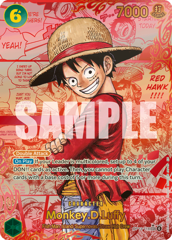 Monkey.D.Luffy (118) (Red Super Alternate Art) OP13-118