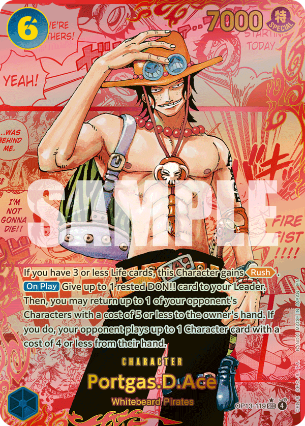 Portgas.D.Ace (119) (Red Super Alternate Art) OP13-119