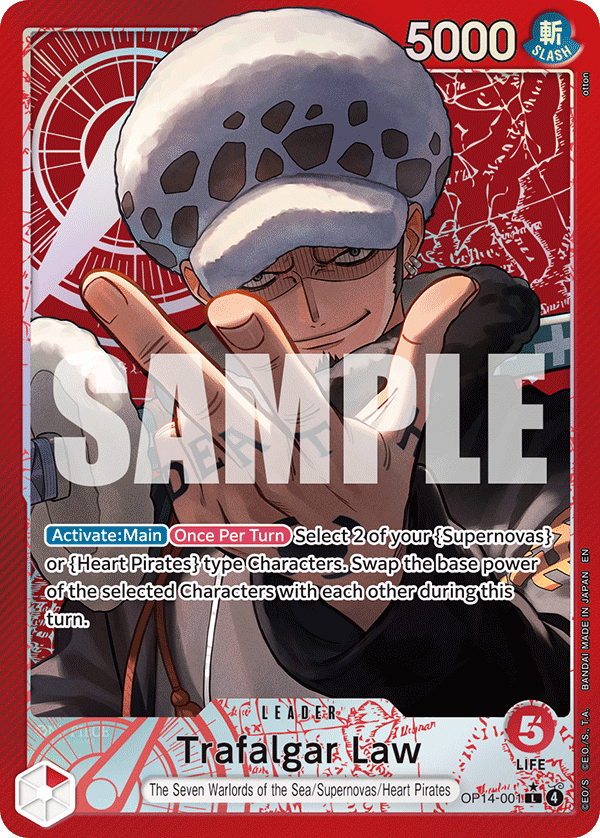 Trafalgar Law - OP14-001 (Alternate Art) OP14-001
