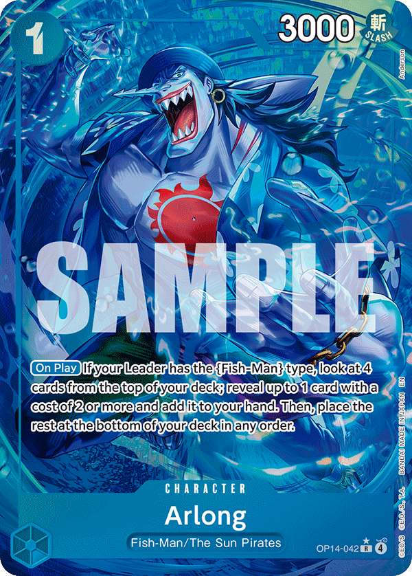 Arlong (Alternate Art) OP14-042