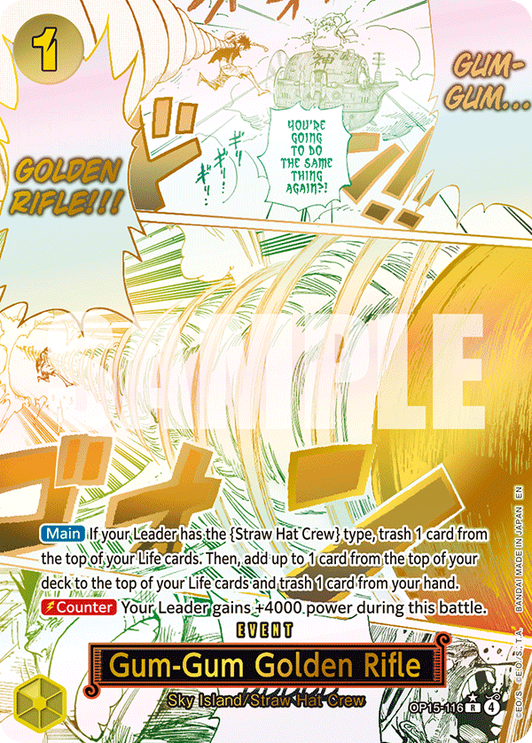 Gum-Gum Golden Rifle (Alternate Art) OP15-116