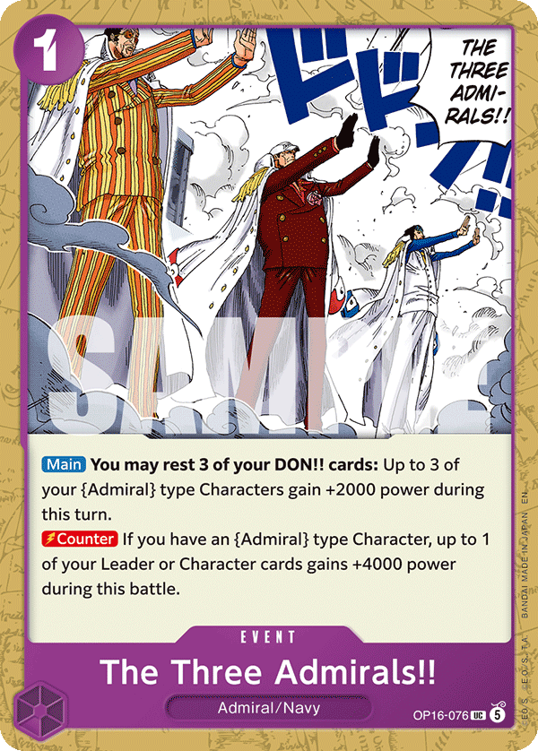 The Three Admirals!! OP16-076