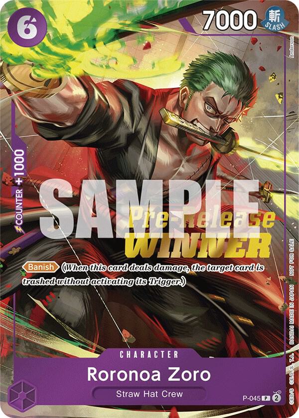 Roronoa Zoro (OP-06 Pre-Release Tournament) [Winner] P-045