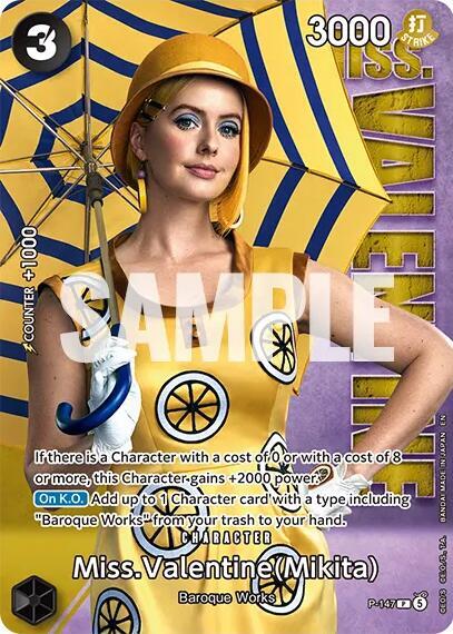 Miss.Valentine (Mikita) - P-147 (Premium Card Collection -Live Action Edition Vol.2 Baroque Works-) P-147