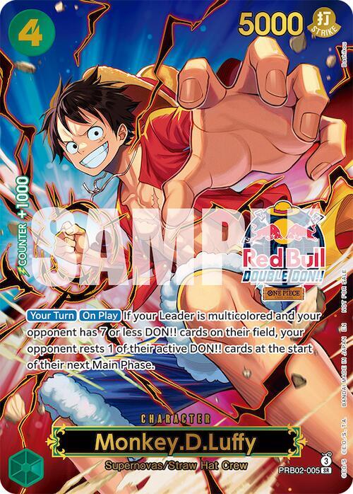 Monkey.D.Luffy (Red Bull Double Don!!) (Winner) (Textured) PRB02-005