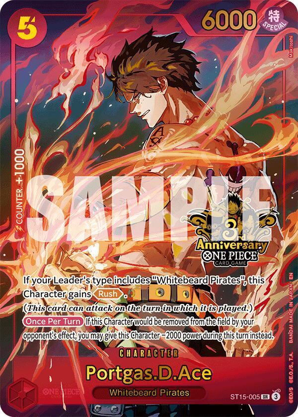 Portgas.D.Ace (Japanese Version 3rd Anniversary Set) ST15-005