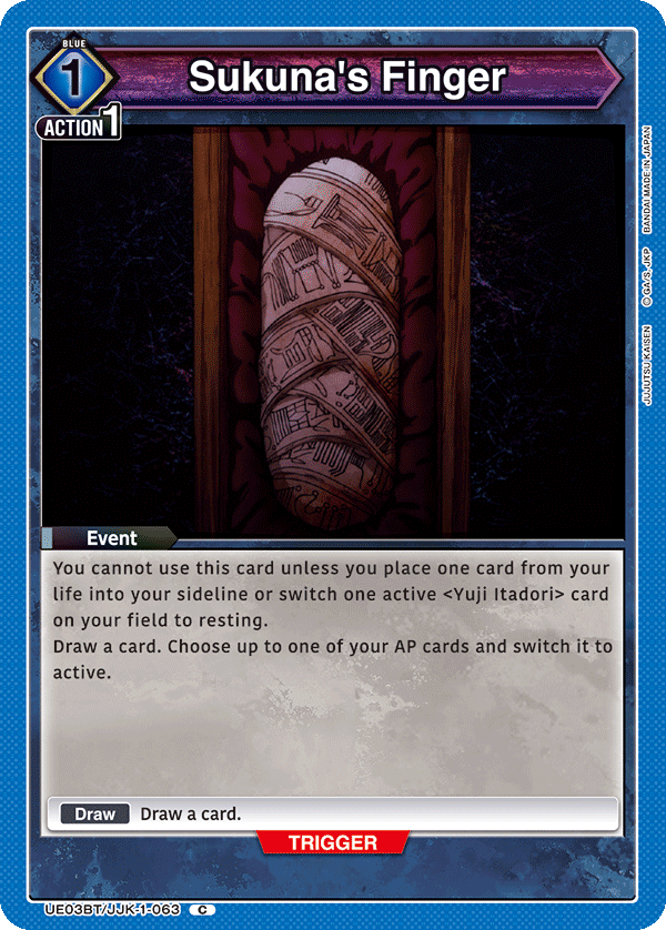 Sukuna's Finger UE03BT/JJK-1-063
