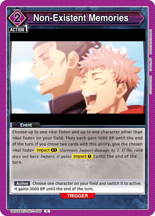Non-Existent Memories UE03BT/JJK-1-097