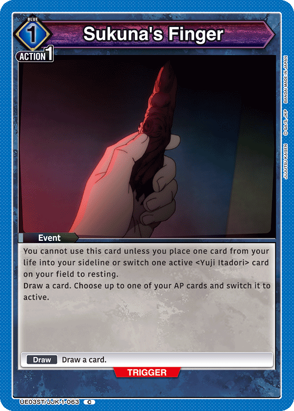 Sukuna's Finger UE03ST/JJK-1-063