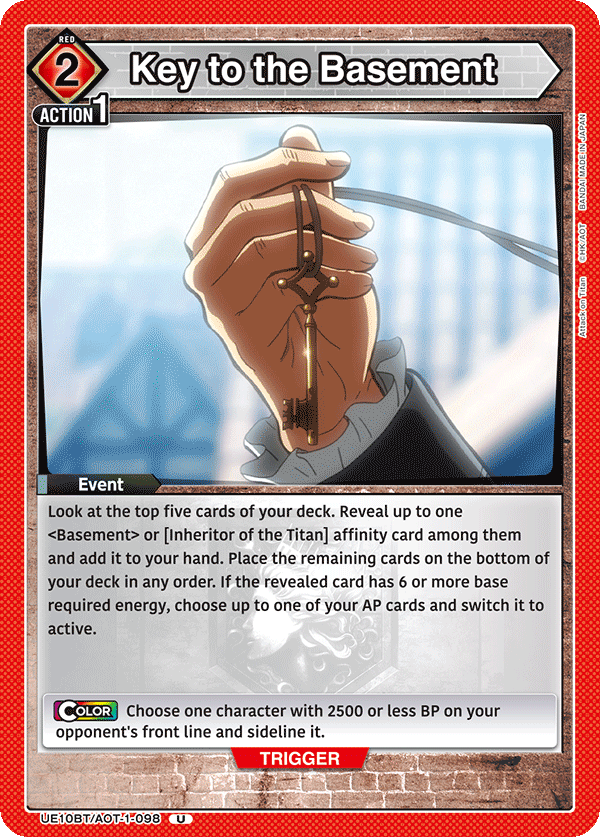 Key to the Basement UE10BT/AOT-1-098