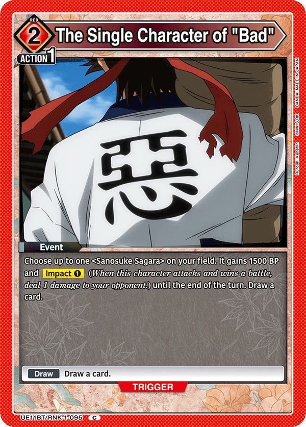 The Single Character of UE11BT/RNK-1-095