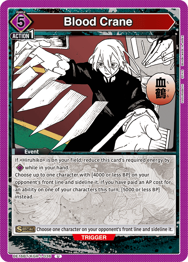 Blood Crane UE16BT/KGR-1-036