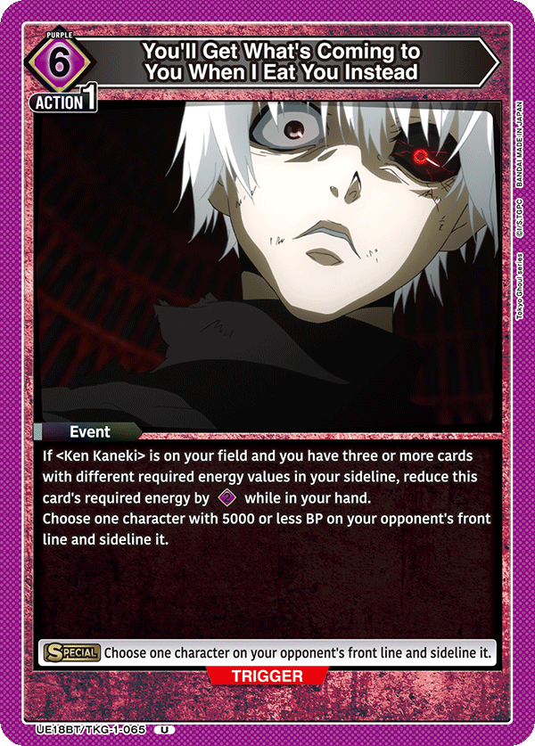 You'll Get What's Coming to You When I Eat You Instead UE18BT/TKG-1-065