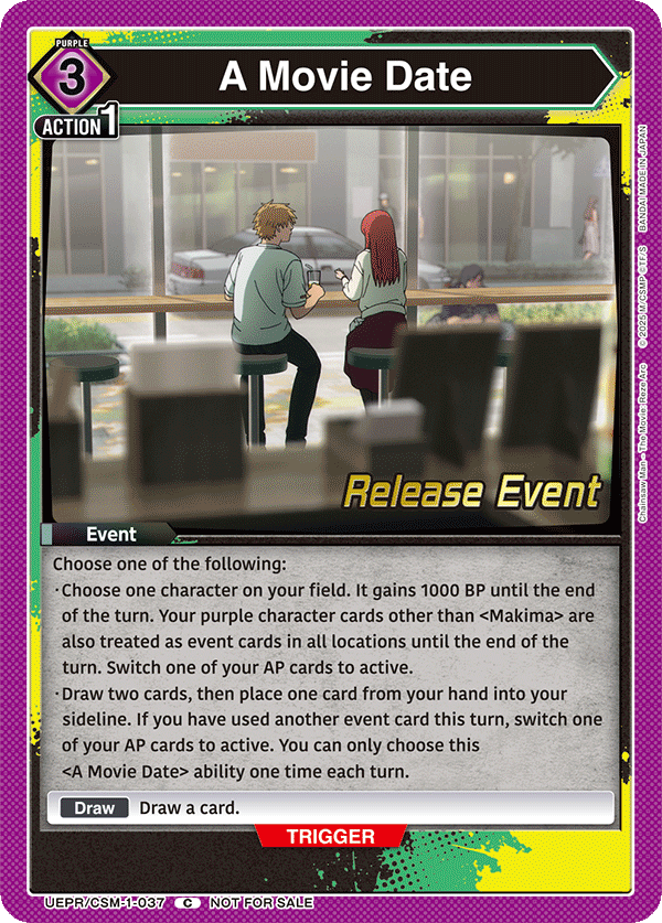 A Movie Date UEPR/CSM-1-037