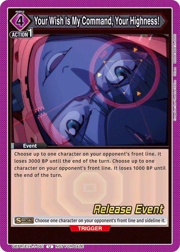 Your Wish Is My Command, Your Highness! UEPR/EVA-1-061