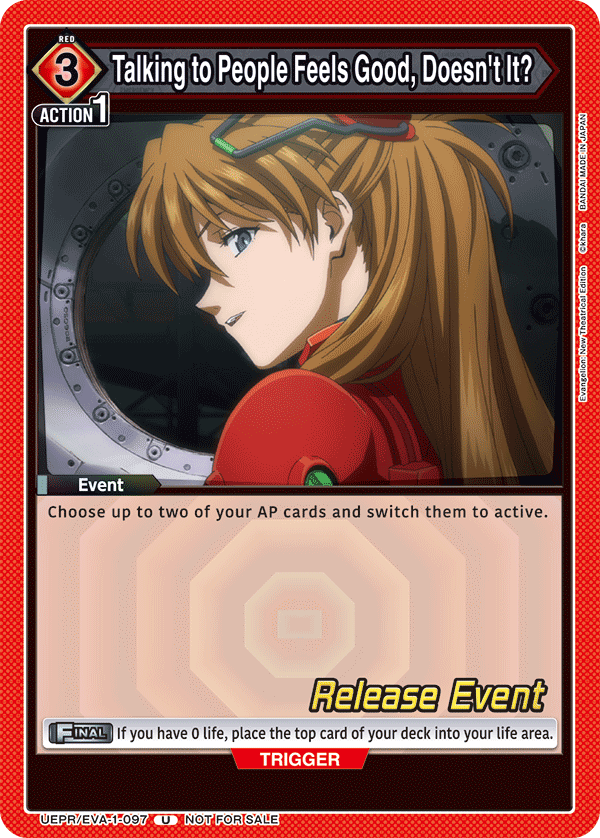 Talking to People Feels Good, Doesn't It? UEPR/EVA-1-097
