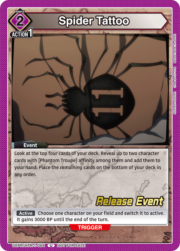 Spider Tattoo UEPR/HTR-1-064