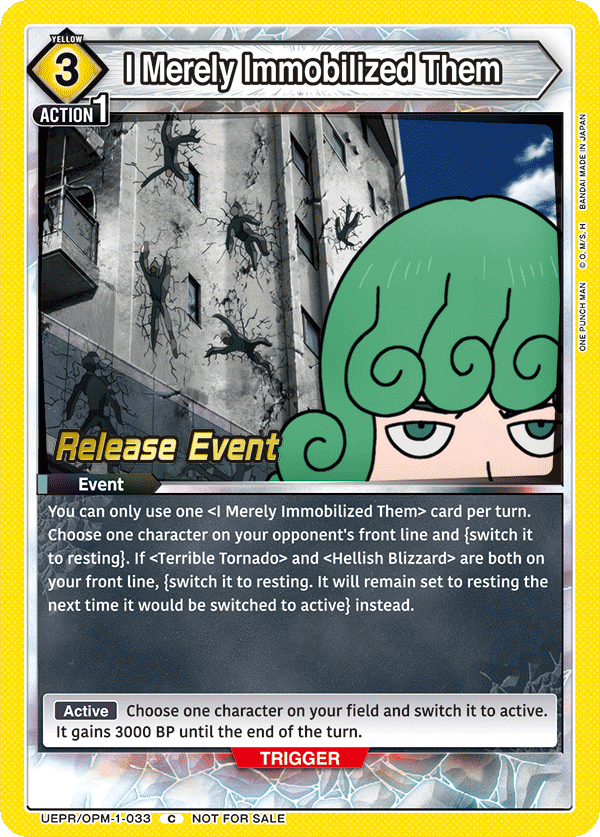 I Merely Immobilized Them UEPR/OPM-1-033