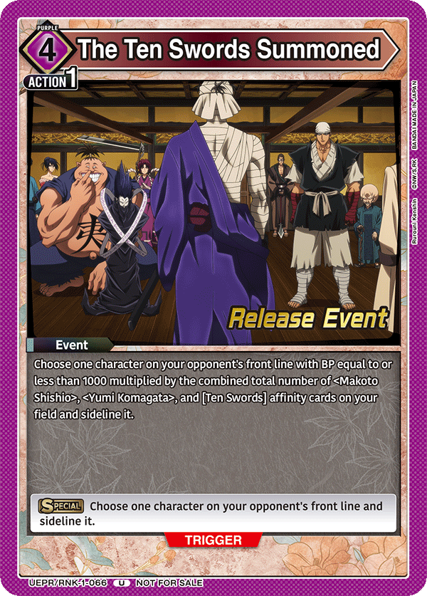 The Ten Swords Summoned UEPR/RNK-1-066
