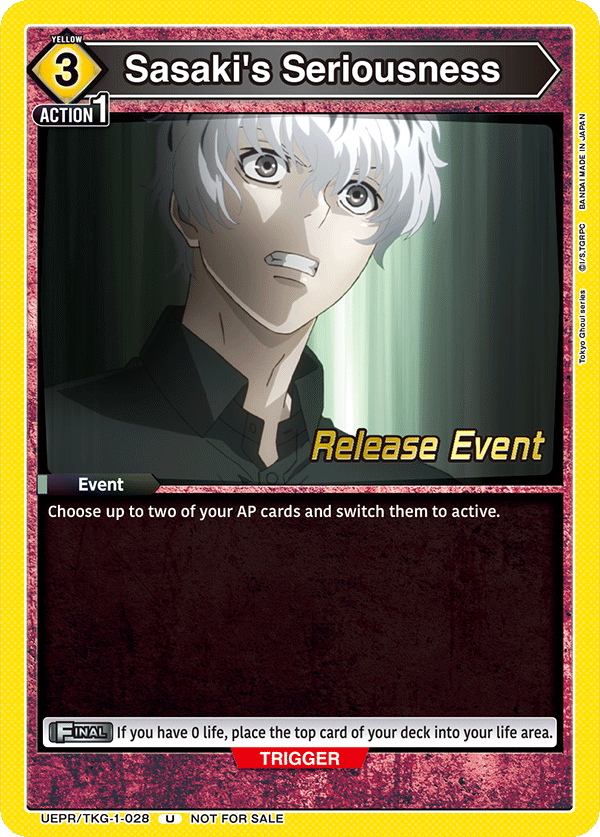 Sasaki's Seriousness UEPR/TKG-1-028