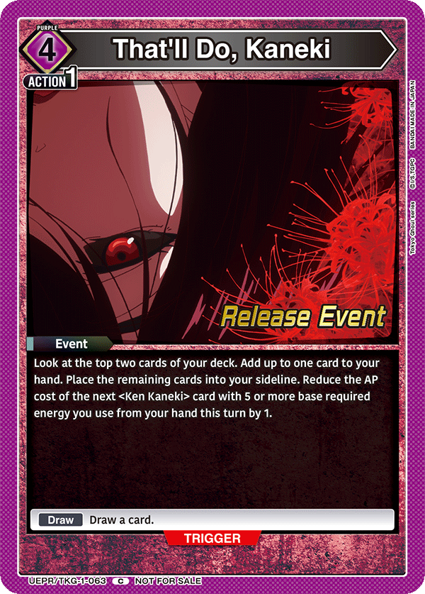 That'll Do, Kaneki UEPR/TKG-1-063