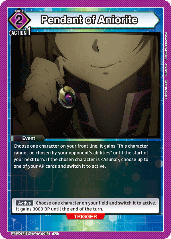 Pendant of Aniorite UEX06BT/SAO-2-058
