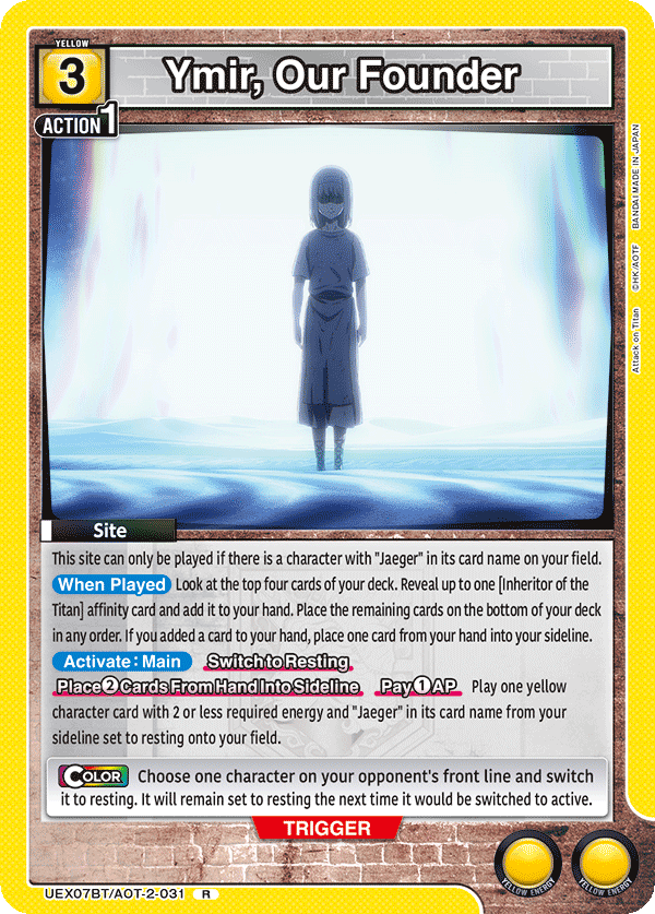Ymir, Our Founder UEX07BT/AOT-2-031