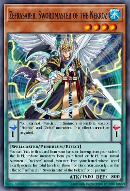 Zefrasaber, Swordmaster of the Nekroz CROS-EN026