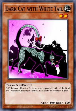 Dark Cat with White Tail MFC-083