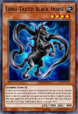 Long-Tailed Black Horse 92447211